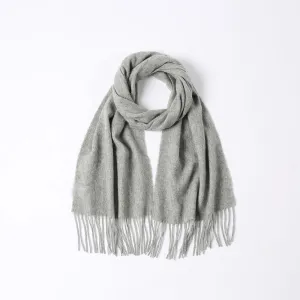 100% Australian Wool Solid Gray Scarf - Made in Australia