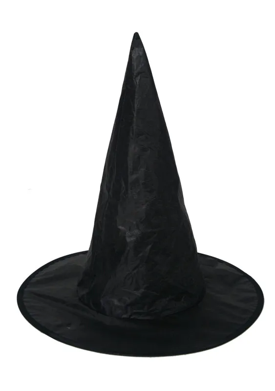 Adult Bat Cape with Witch Hat and Multi-Pallet Makeup - Halloween Costume Set for Men and Women