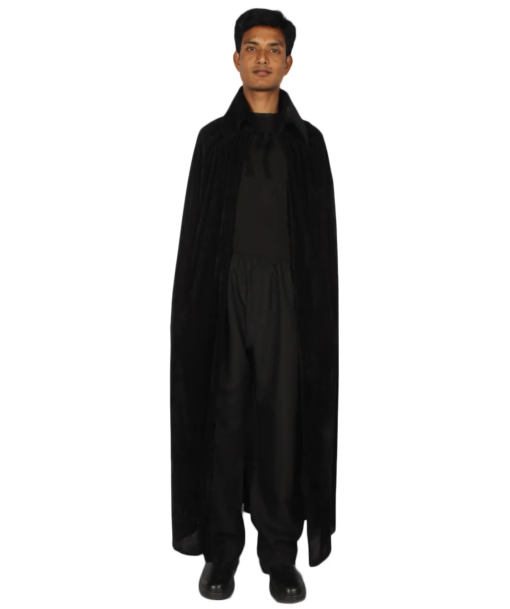 Adult Men's Vampire Cape Costume | Black Halloween Costume