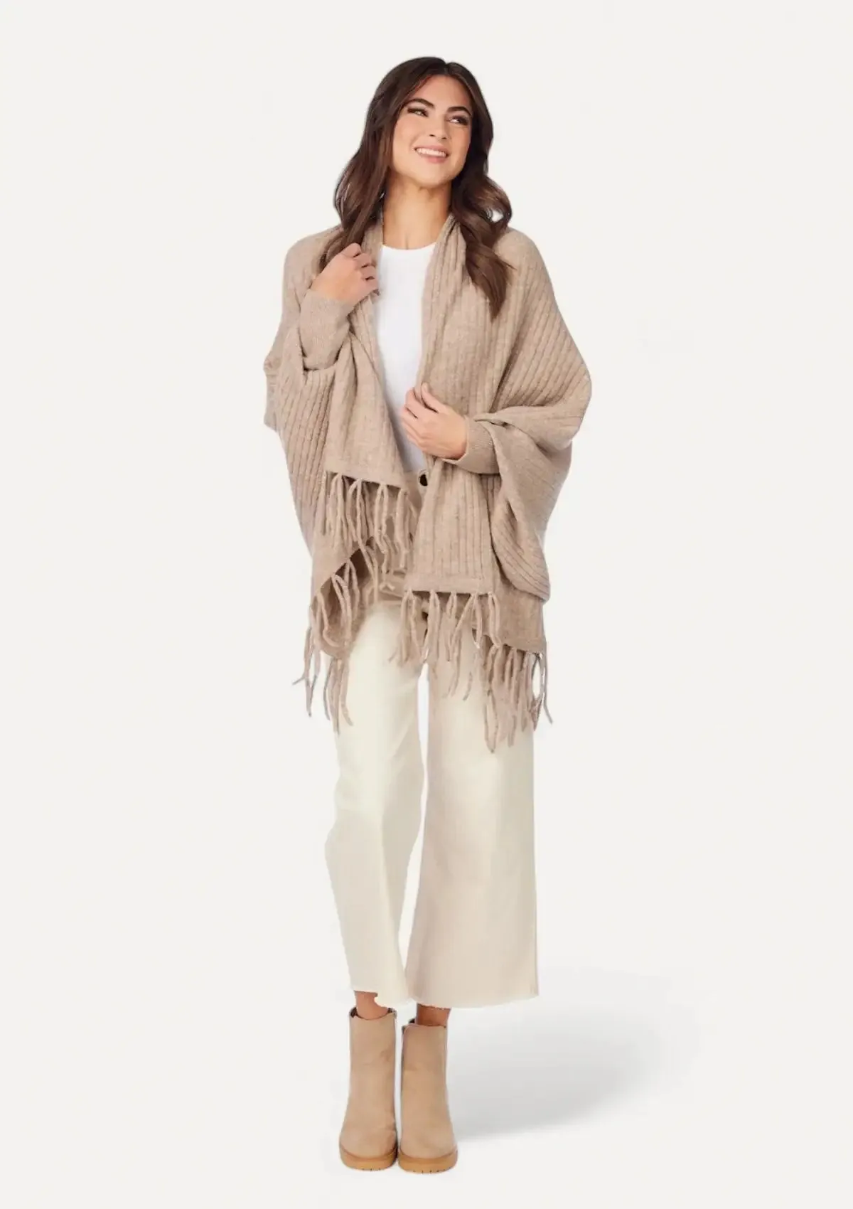 Ashby Cardigan Wrap - Tan