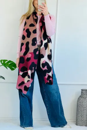 Berry Leopard Scarf