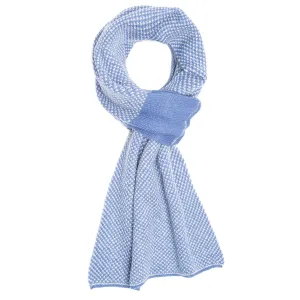 BLUETTE AND BEIGE CASHMERE NECK WARMER