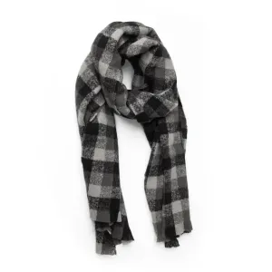 Britts Knits Sweater Weather Oversized Ladies Scarf - Black Plaid