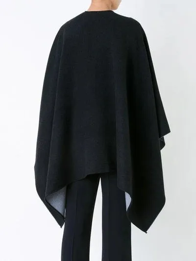 Burberry Charlotte Wool Reversible Poncho Cape