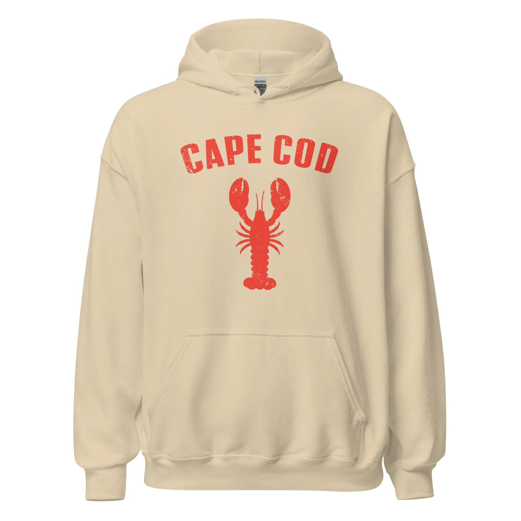 Cape Cod, MA Lobster Hoodie - Classic Summer Beach Vibe Sweatshirt