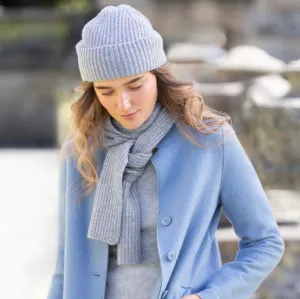 Cashmere Skinny Rib Scarf