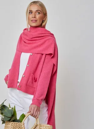 Cashmere Travel Wrap - Raspberry