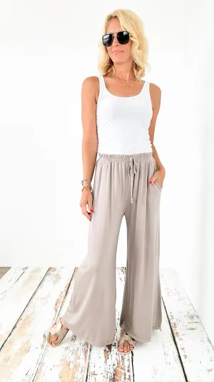 Cloud Comfort Italian Palazzos- Ash Mocha