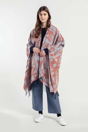 Creek Recycled Cotton Cape Orange-Grey