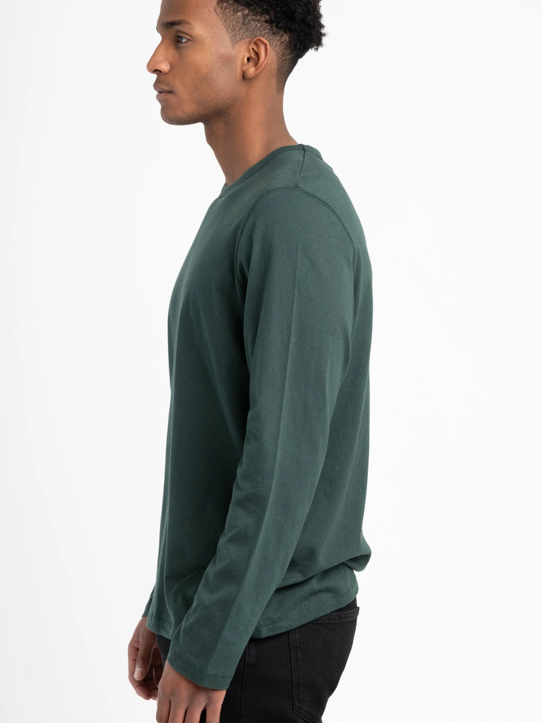 Dark Green Cotton/Cashmere Longshirt