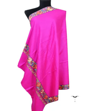 Dark Pink Embroidery Pashmina Shawl 7299