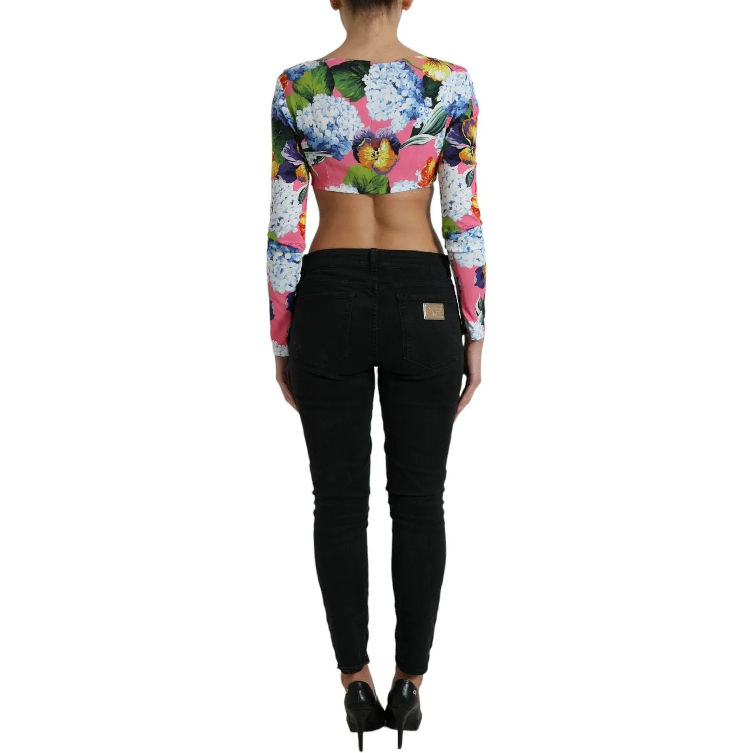 Dolce & Gabbana Floral Elegance Cropped Blouse