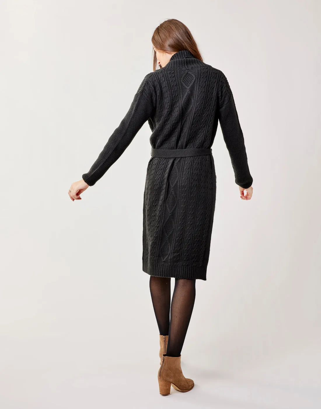 Etta Shawl Cardigan: Black