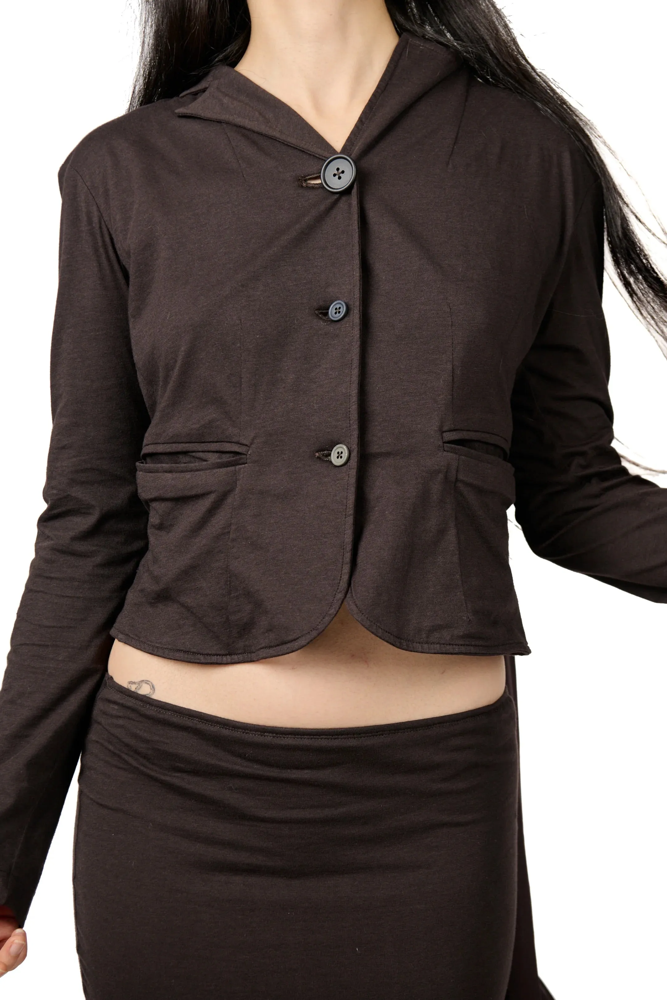 Fashion Hero Soft Blazer - Dark Brown