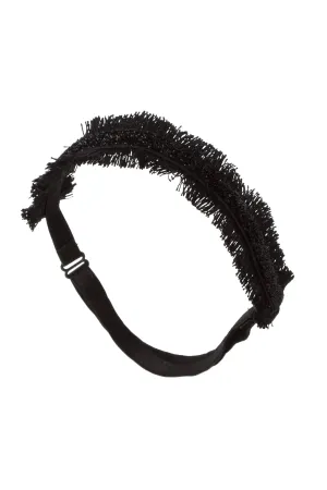 Flat Fringe Wrap - Black