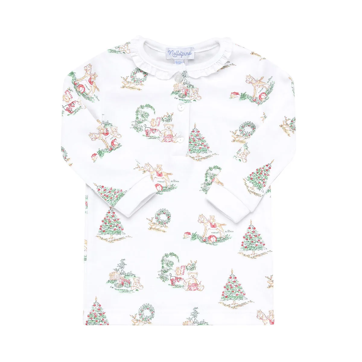 Girl Christmas Toile Pajamas