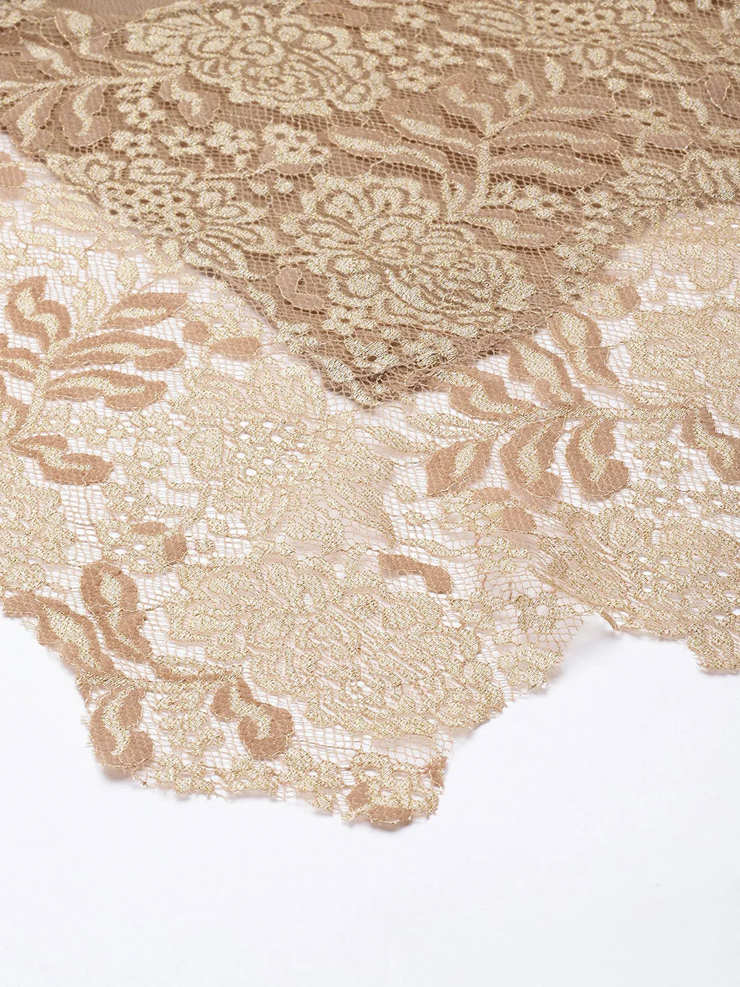 Golden Shawl with  lace, winter shawls for women