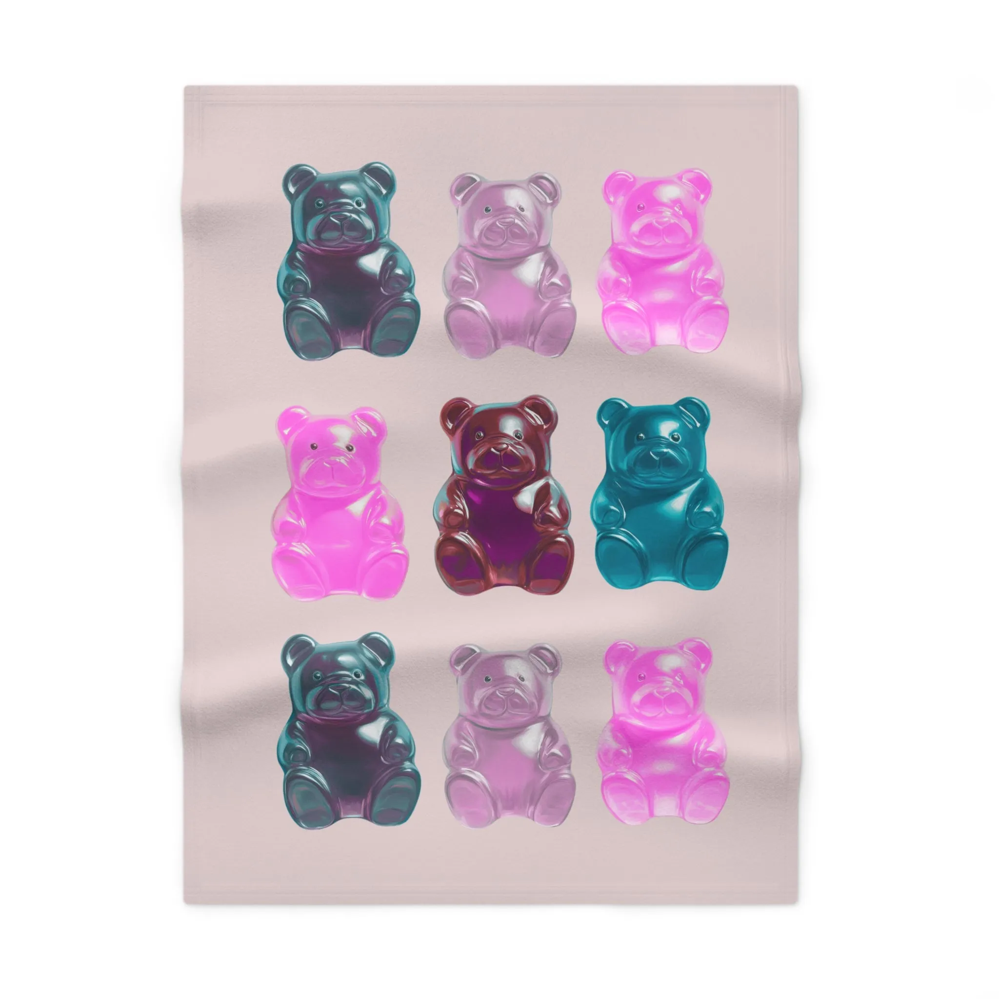 Gummy Bear Pink Soft Fleece Baby Blanket