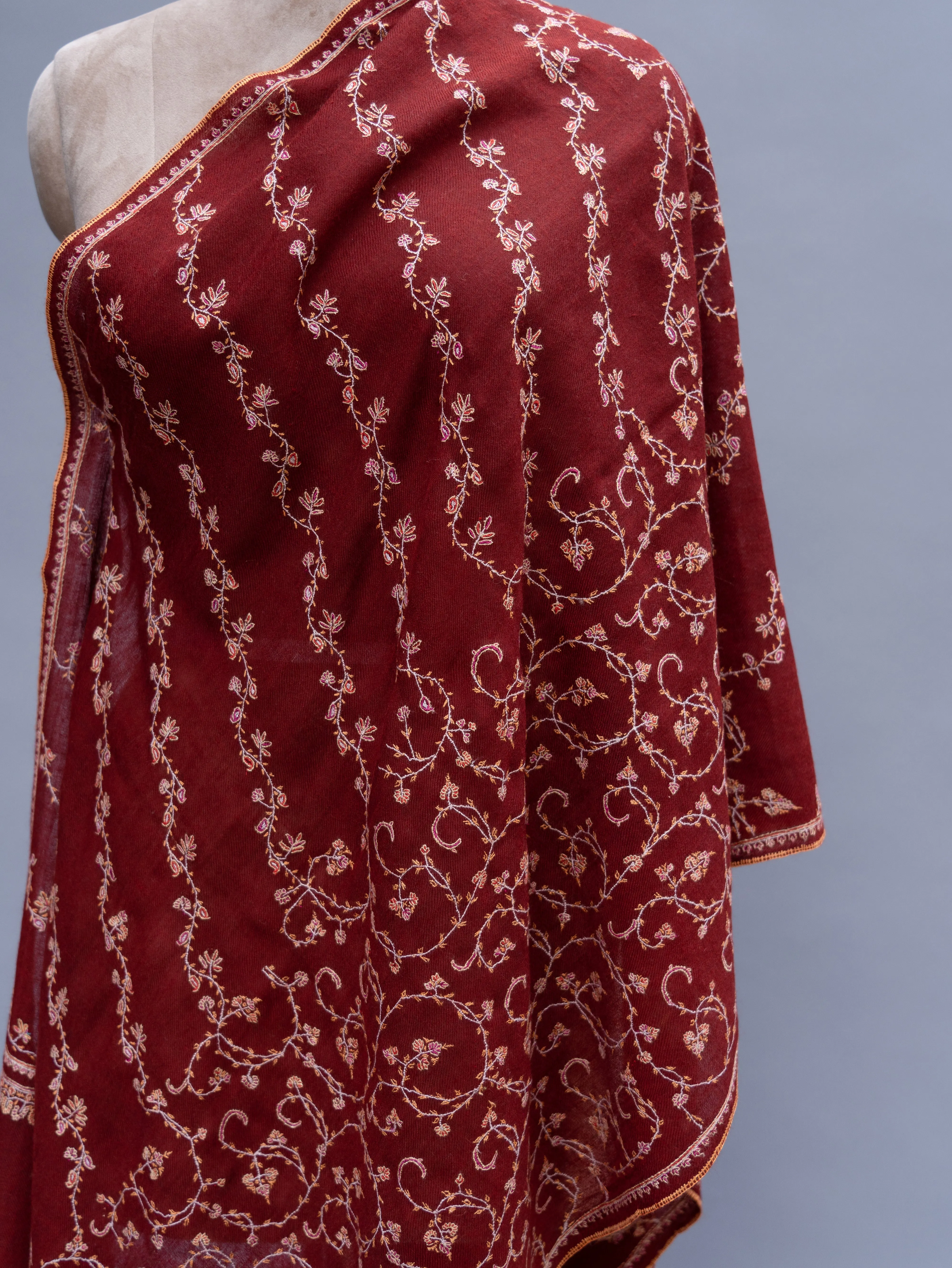 Handmade Sozni Embroidered Bridal Cashmere Wrap