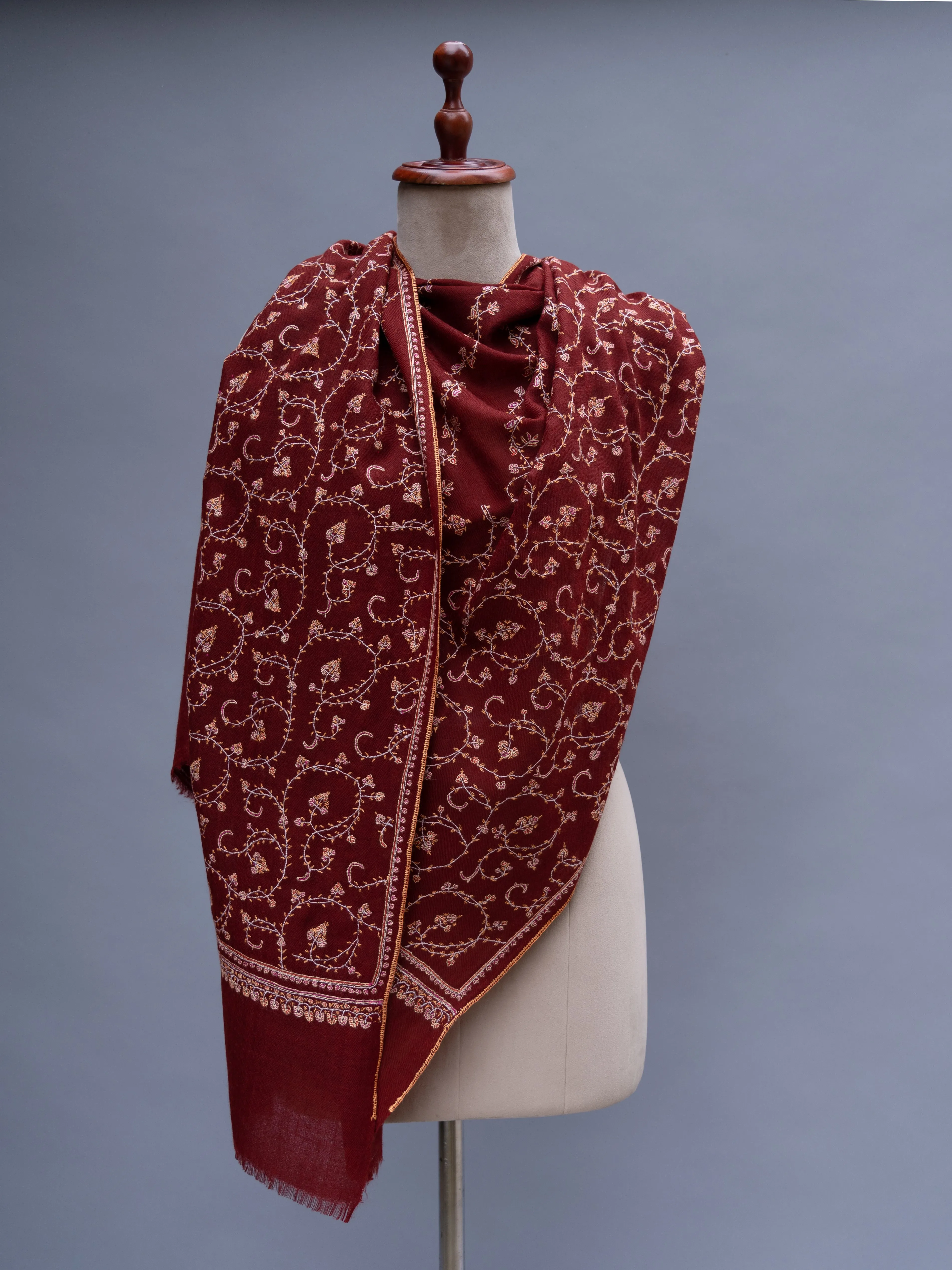 Handmade Sozni Embroidered Bridal Cashmere Wrap