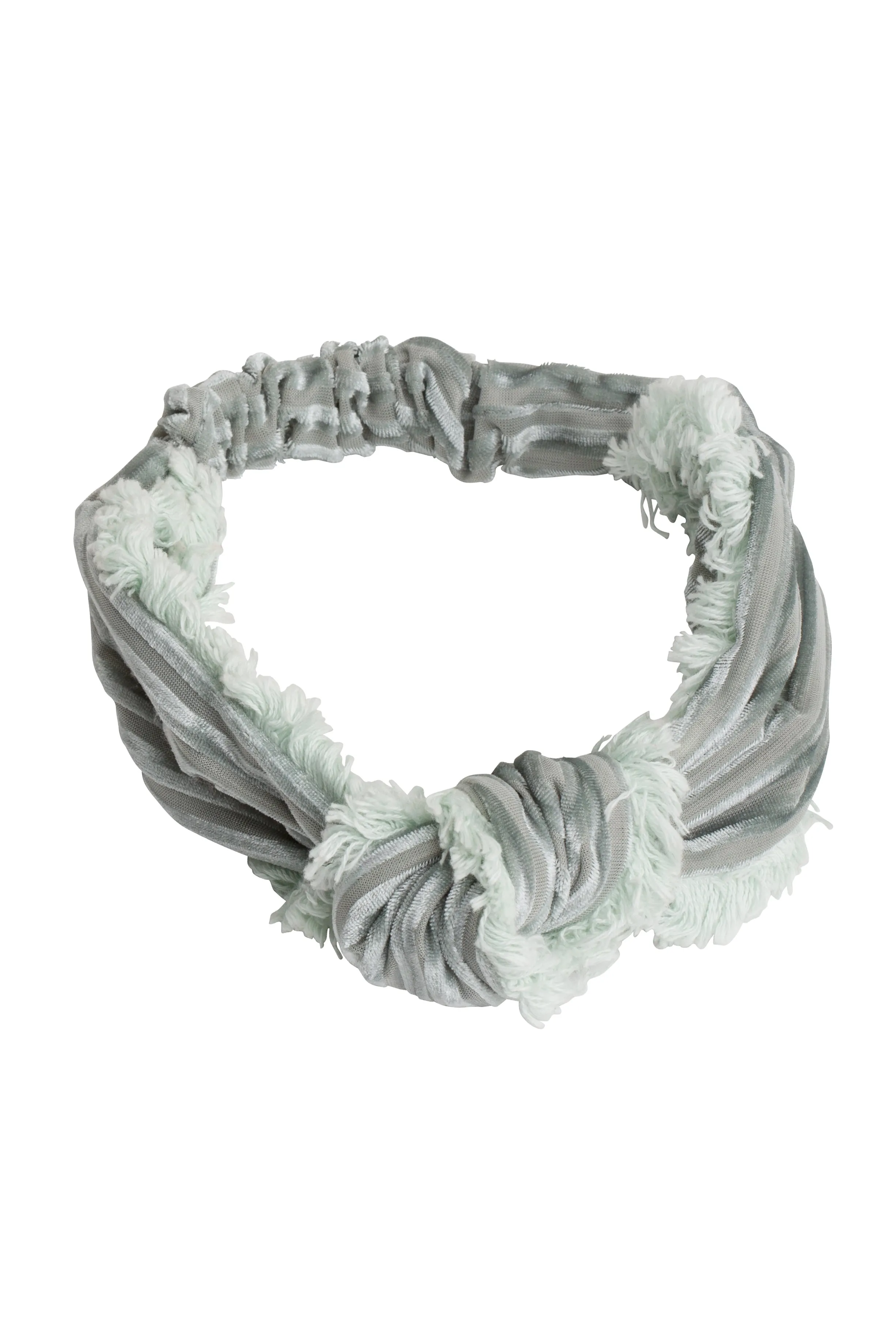 Knot Fringe Wrap - Mint Green