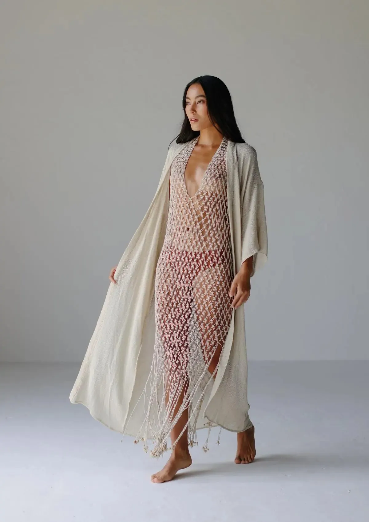 KORA KIMONO DRESS - NATURAL