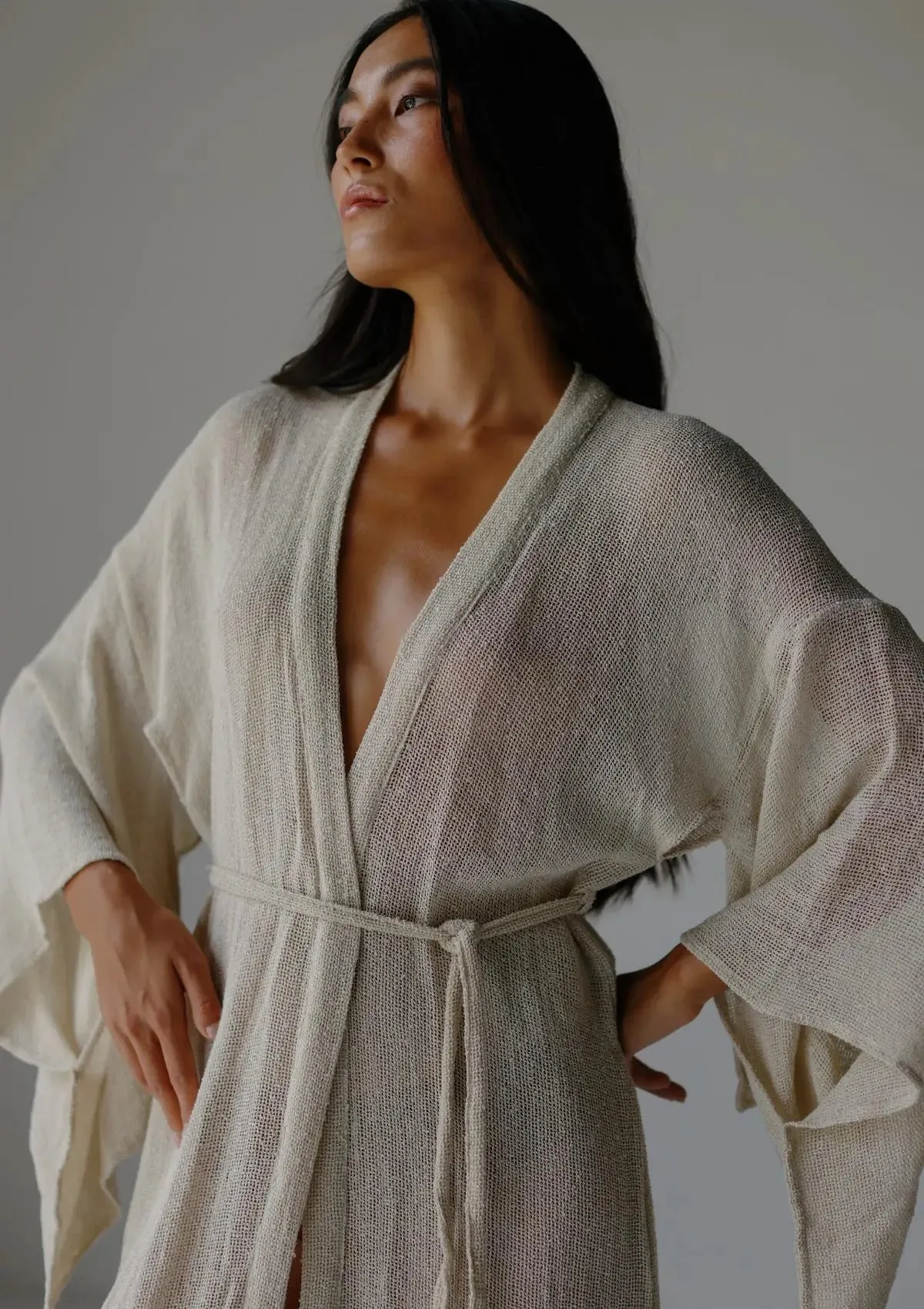 KORA KIMONO DRESS - NATURAL