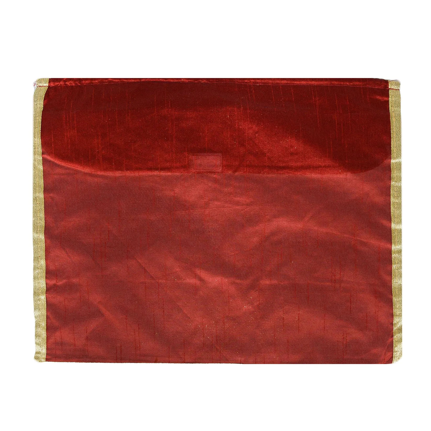 Kuber Industries Saree Cover | Clothes Storage Bag | Single Packing Saree with Velcro | Wardrobe Organizer | Cloth Stoarge Organizer | Check Jama Brooch-Design | Pack of 6 | Maroon