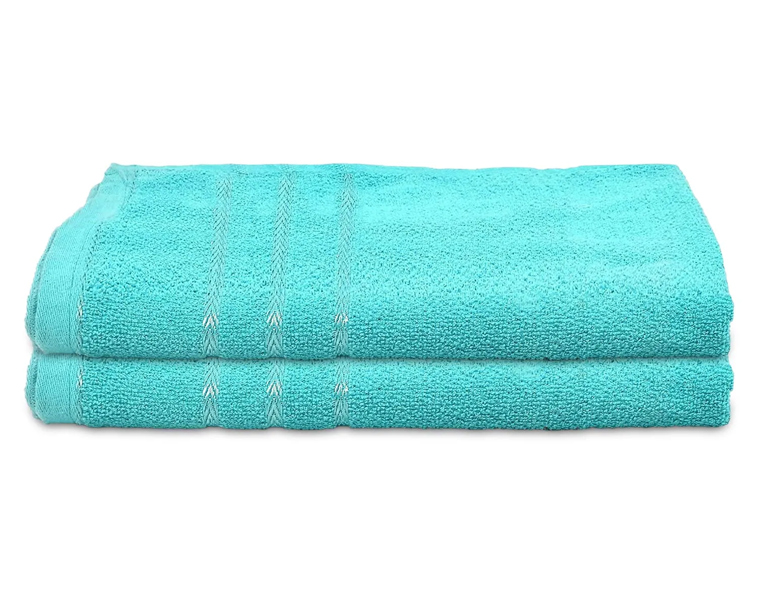 Kuber Industries Soft Cotton Bath Towel for Hands, Face, Newborn Babies, Toddlers, Children, 19"x38"- Pack of 2 (Blue)