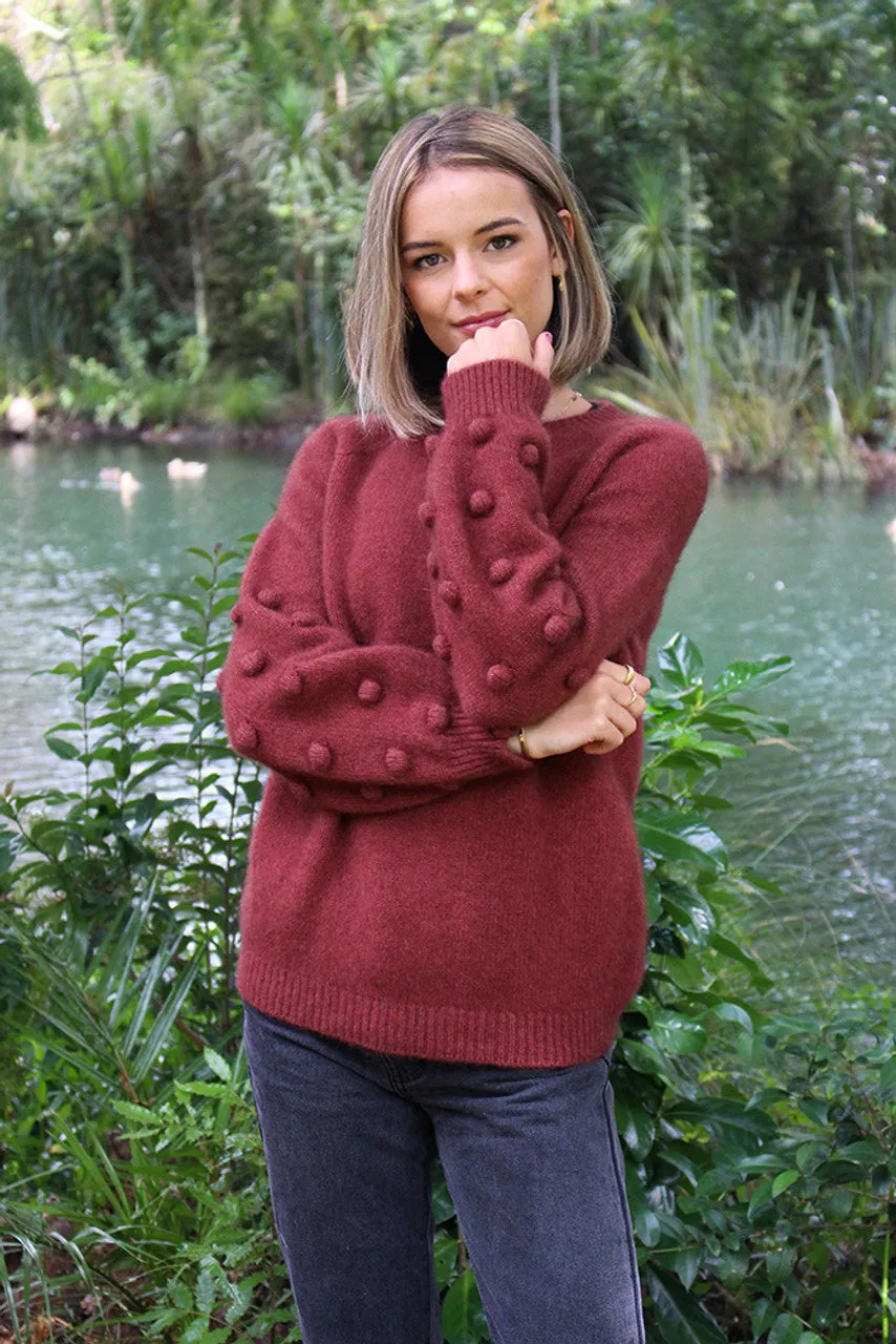 Lothlorian Bobble Sleeve Jumper - Possum Merino 9781