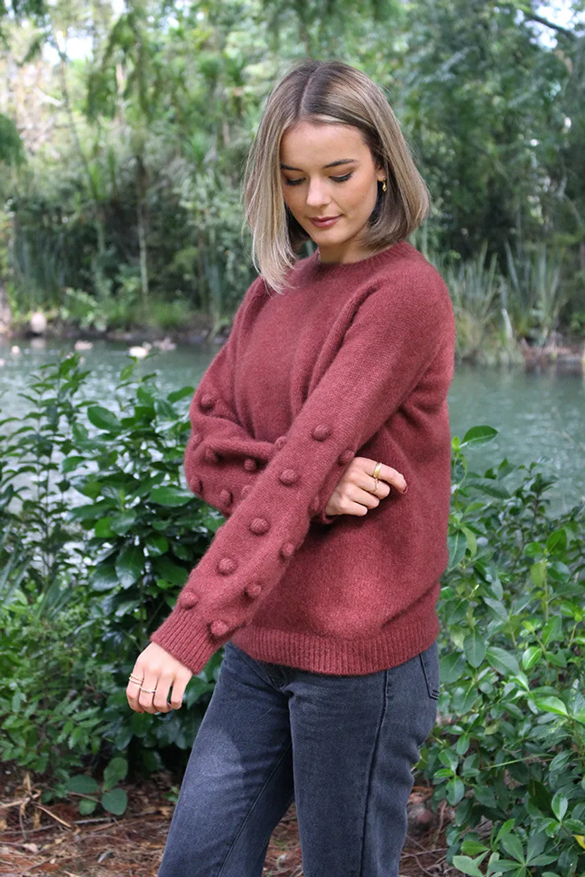 Lothlorian Bobble Sleeve Jumper - Possum Merino 9781