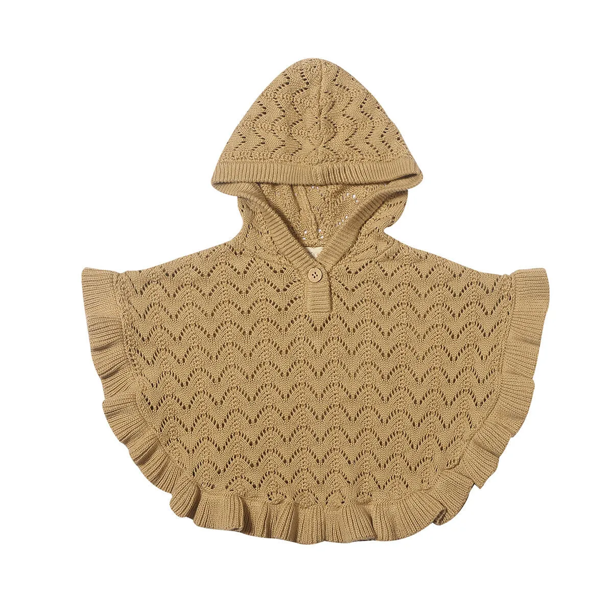 Loveday Oatmeal Cable Poncho Cape