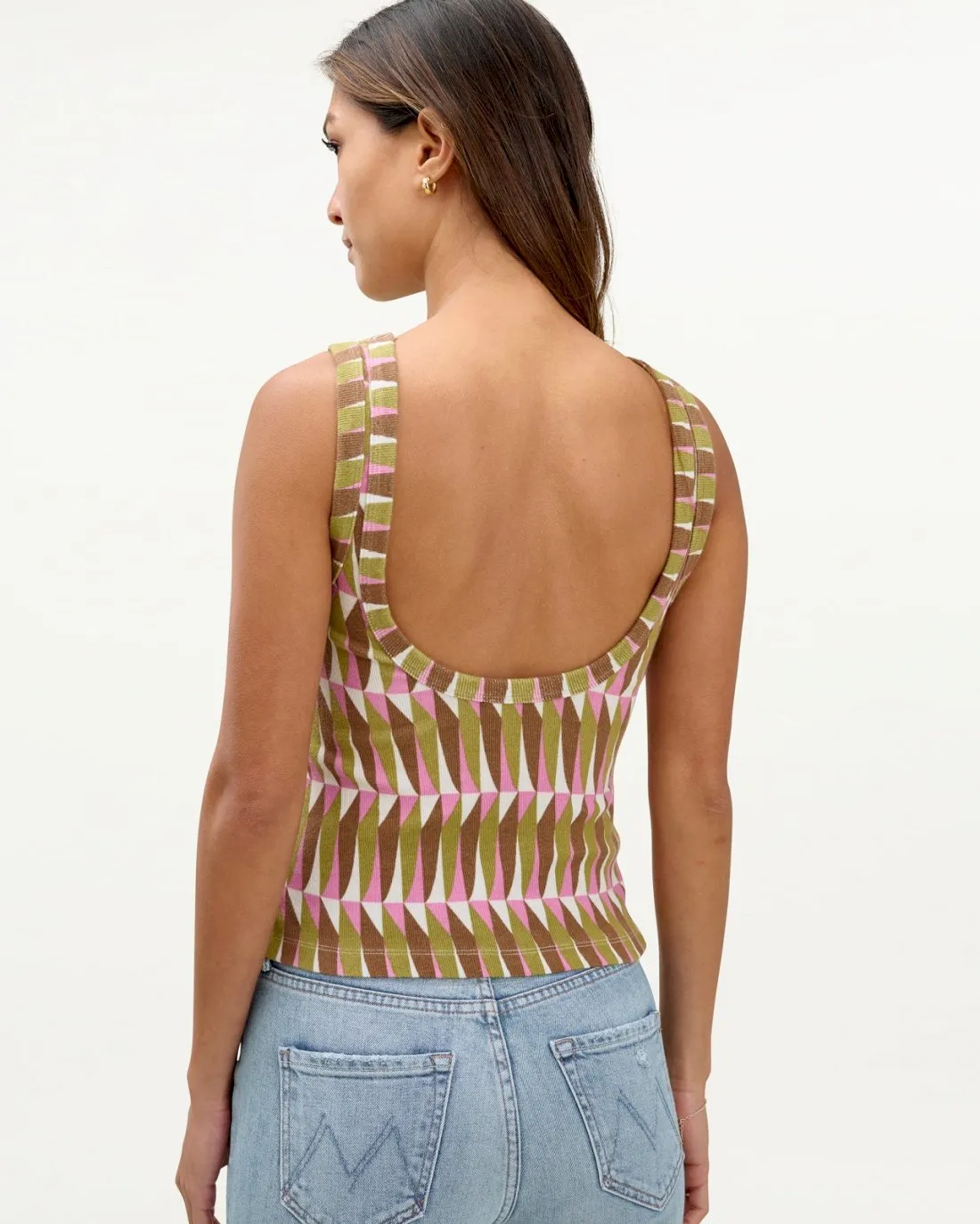 Mary Lawless Lee x Splendid Printed Scoop Back Rib Tank