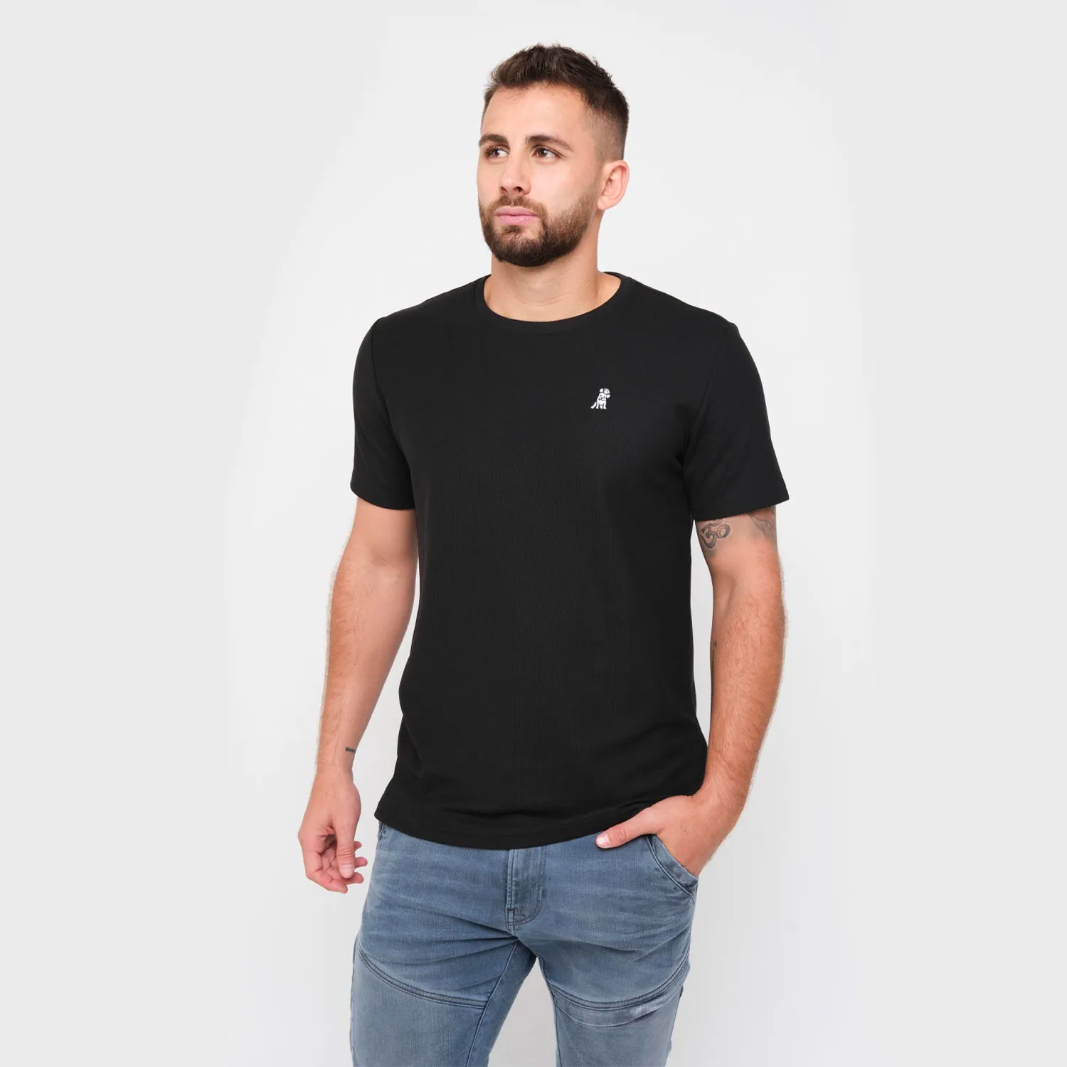 Men's Pique Crew Neck T-Shirt