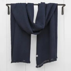 Midnight Blue Handwoven Cashmere Wrap