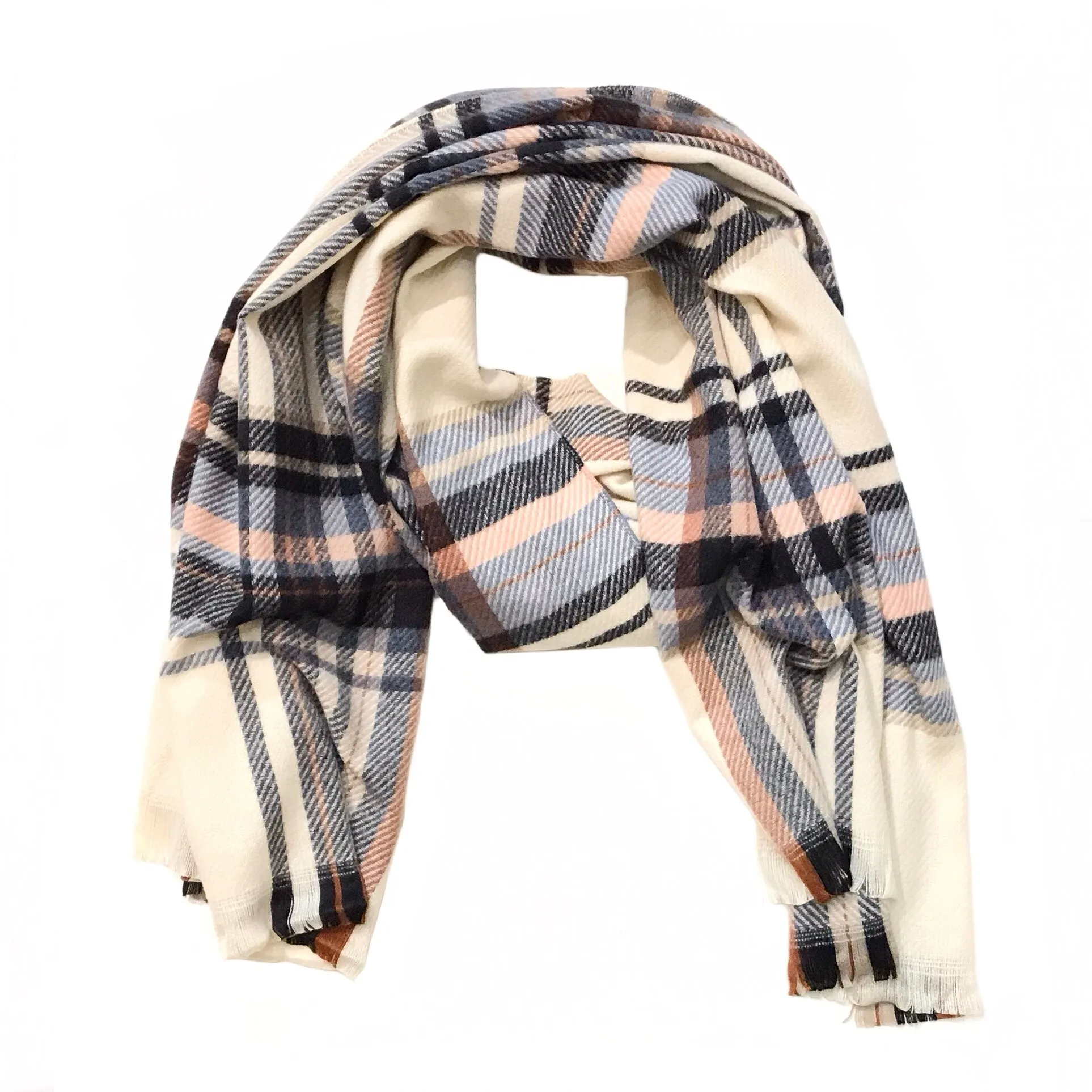 Mona Plaid Check Scarf