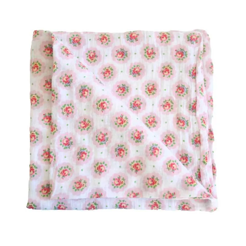 Muslin Swaddle Wrap – Floral Medallion