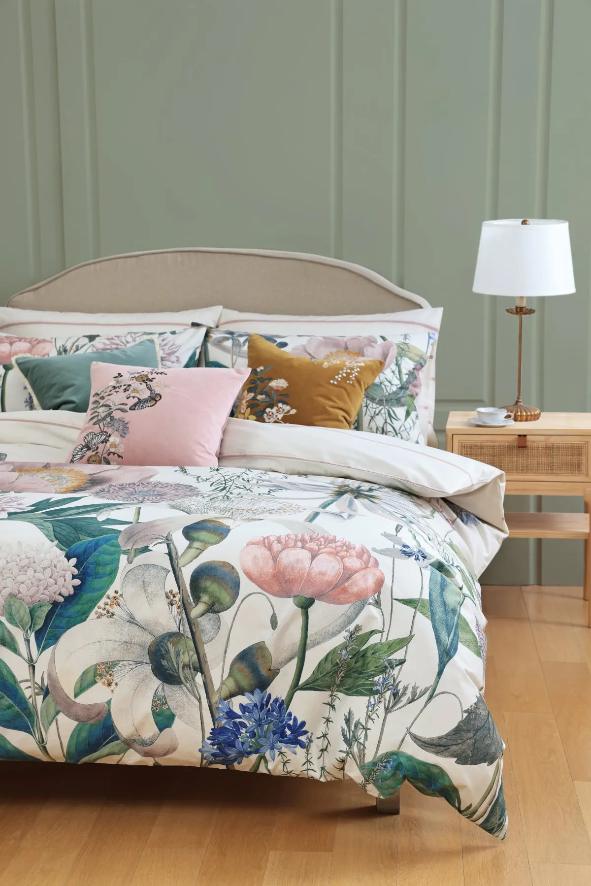 Paeonia Kew Gardens Floral Cotton Duvet Set