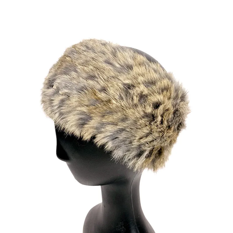 RITZY Rabbit Fur Convertible Headband & Neck warmer