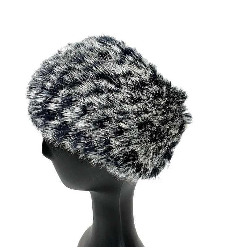 RITZY Rabbit Fur Convertible Headband & Neck warmer