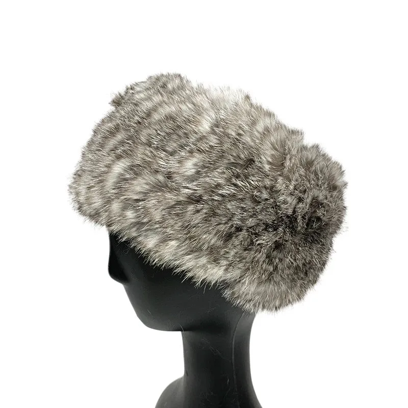 RITZY Rabbit Fur Convertible Headband & Neck warmer