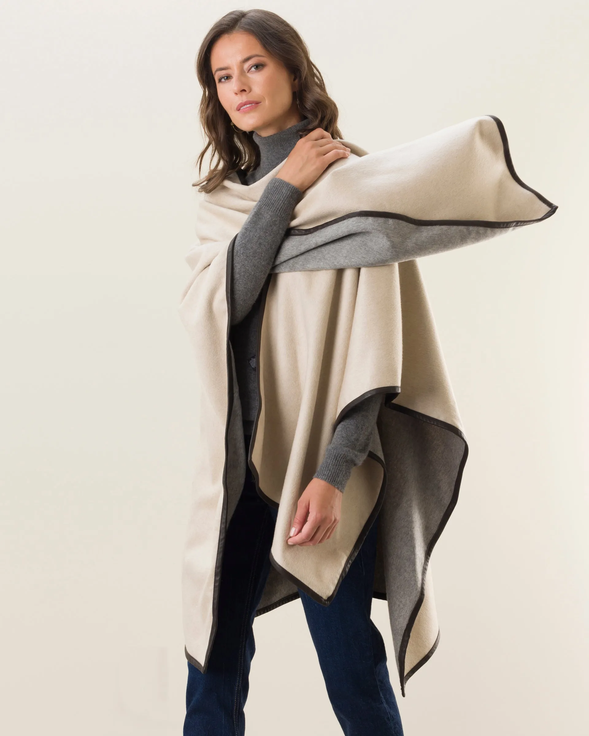 Roma Pure Cashmere Reversible Cape