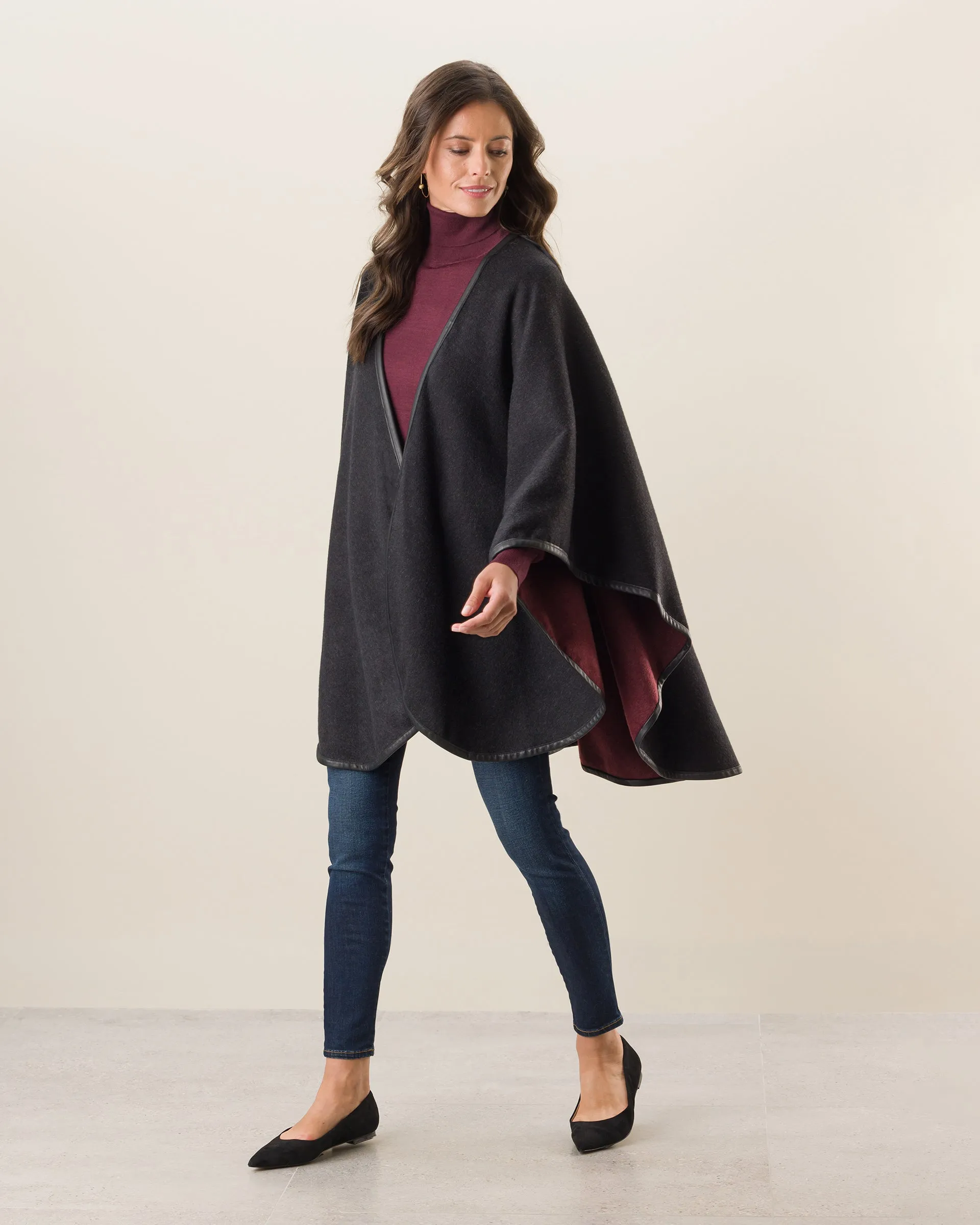 Roma Pure Cashmere Reversible Cape