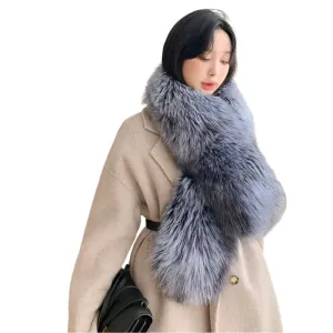 TEEK - Long Silver Fluff Scarf