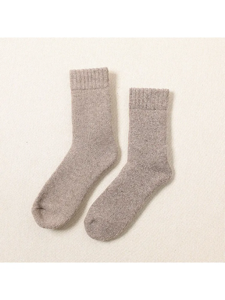 Three Pairs 30% Wool Thickened Flush Winter Socks