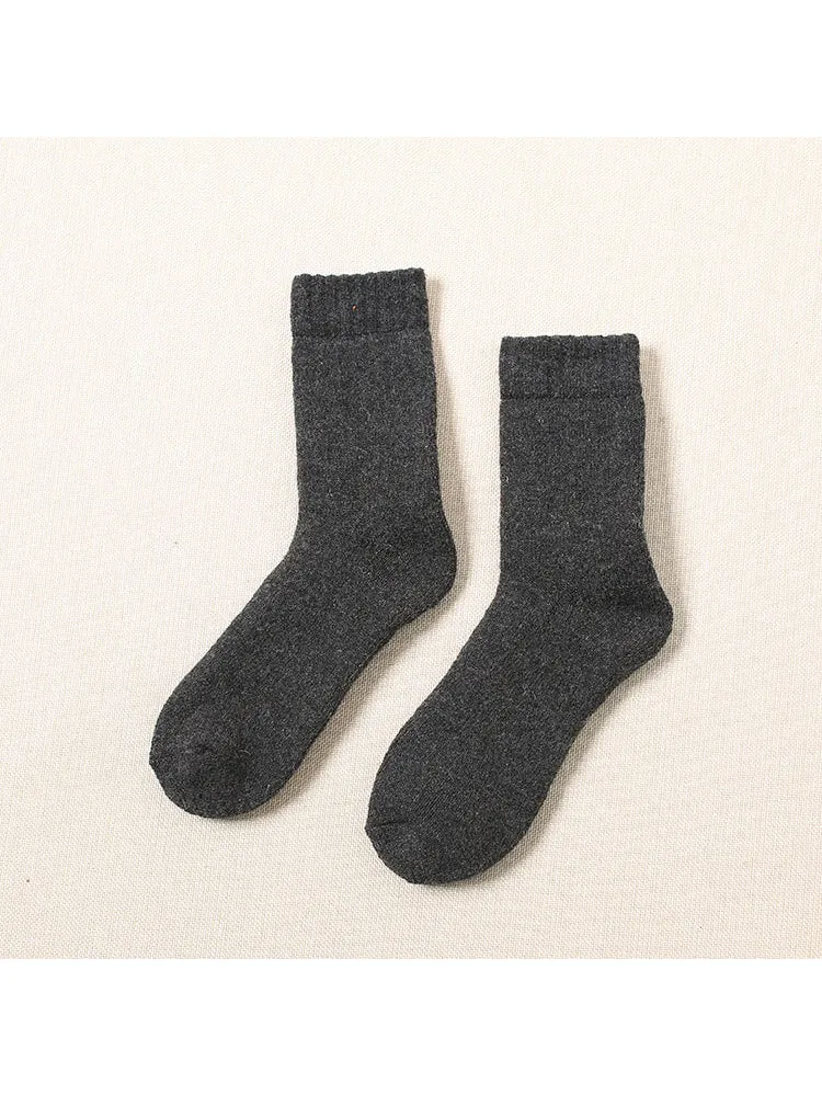 Three Pairs 30% Wool Thickened Flush Winter Socks