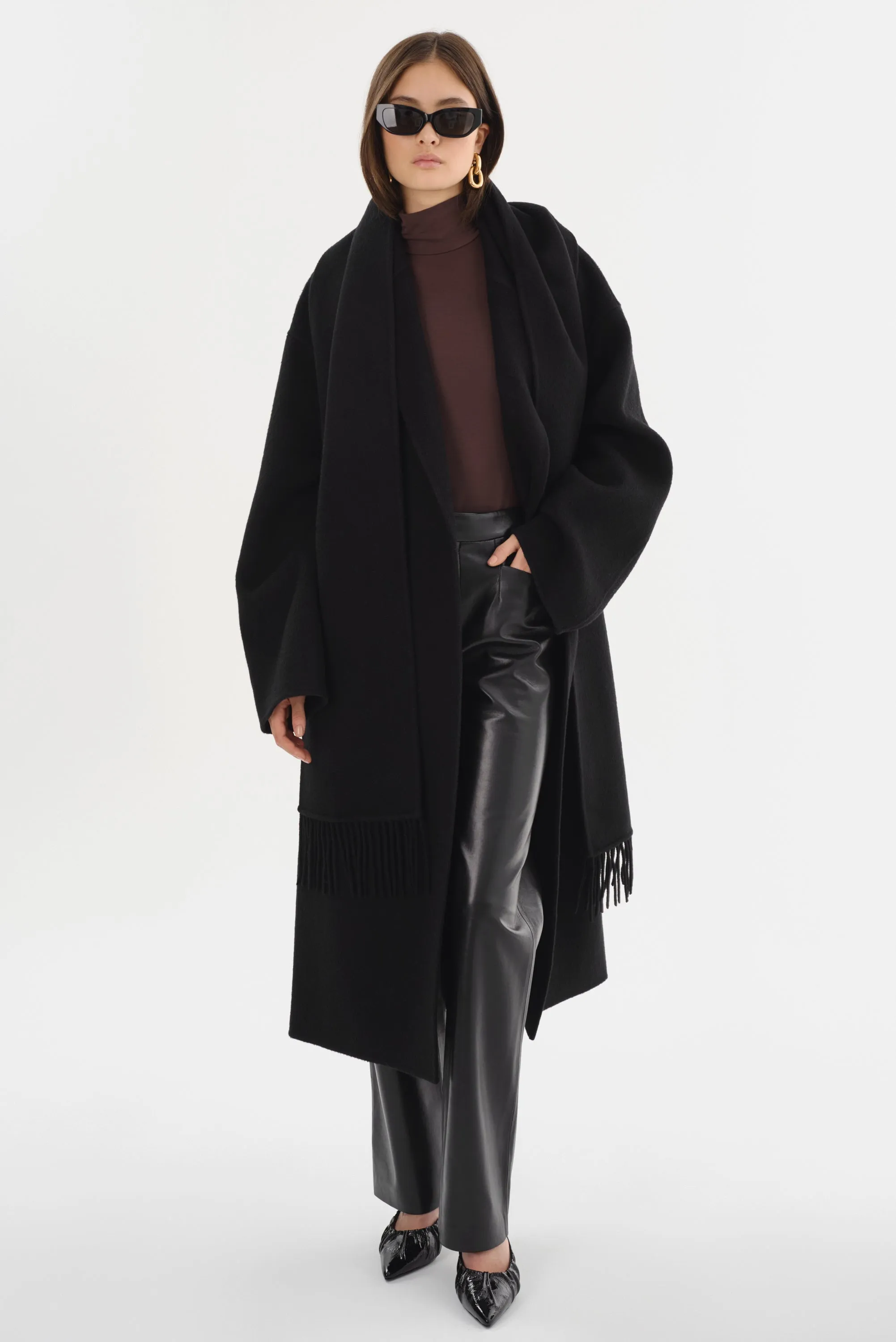 TWILA | Wool Scarf Coat