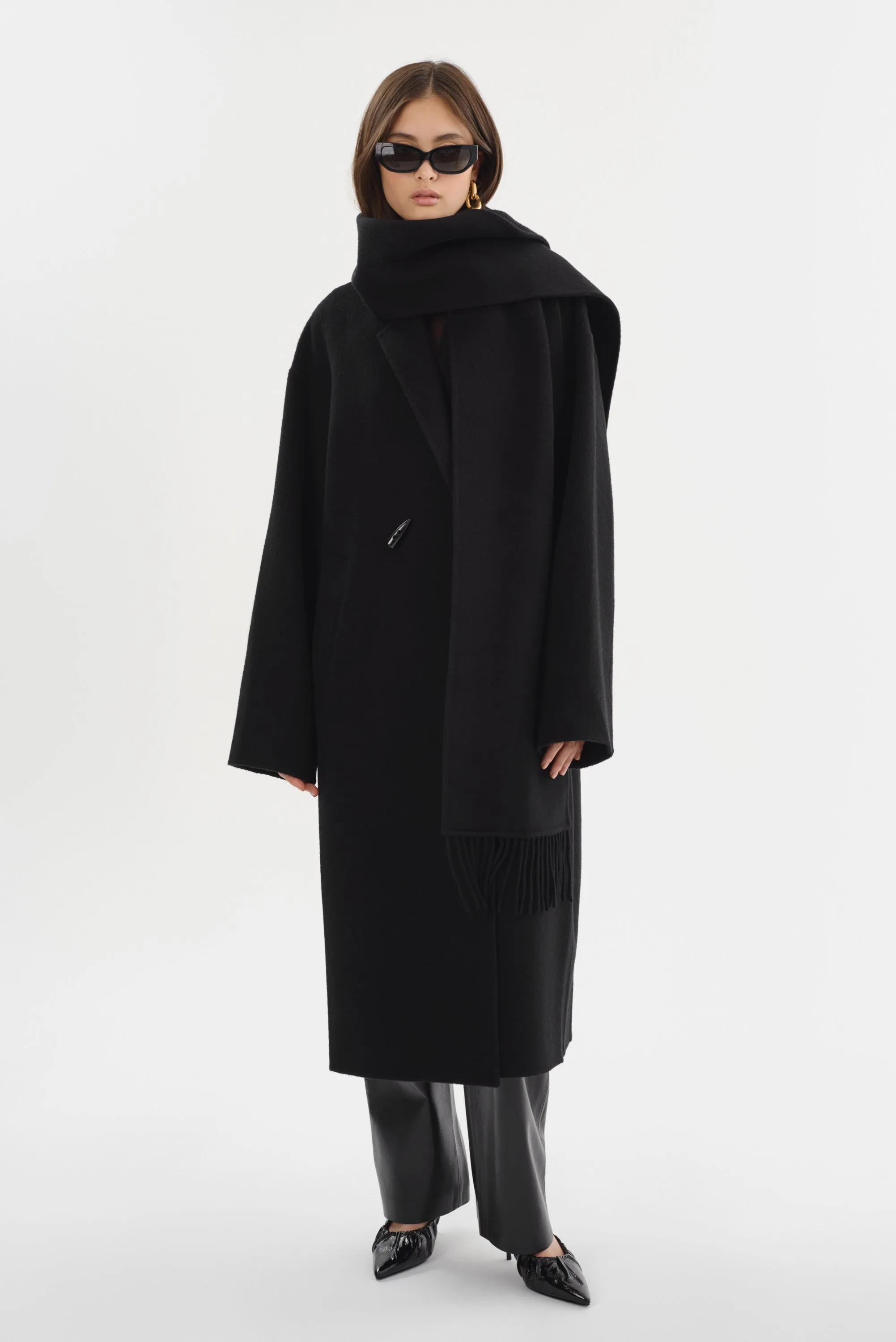 TWILA | Wool Scarf Coat