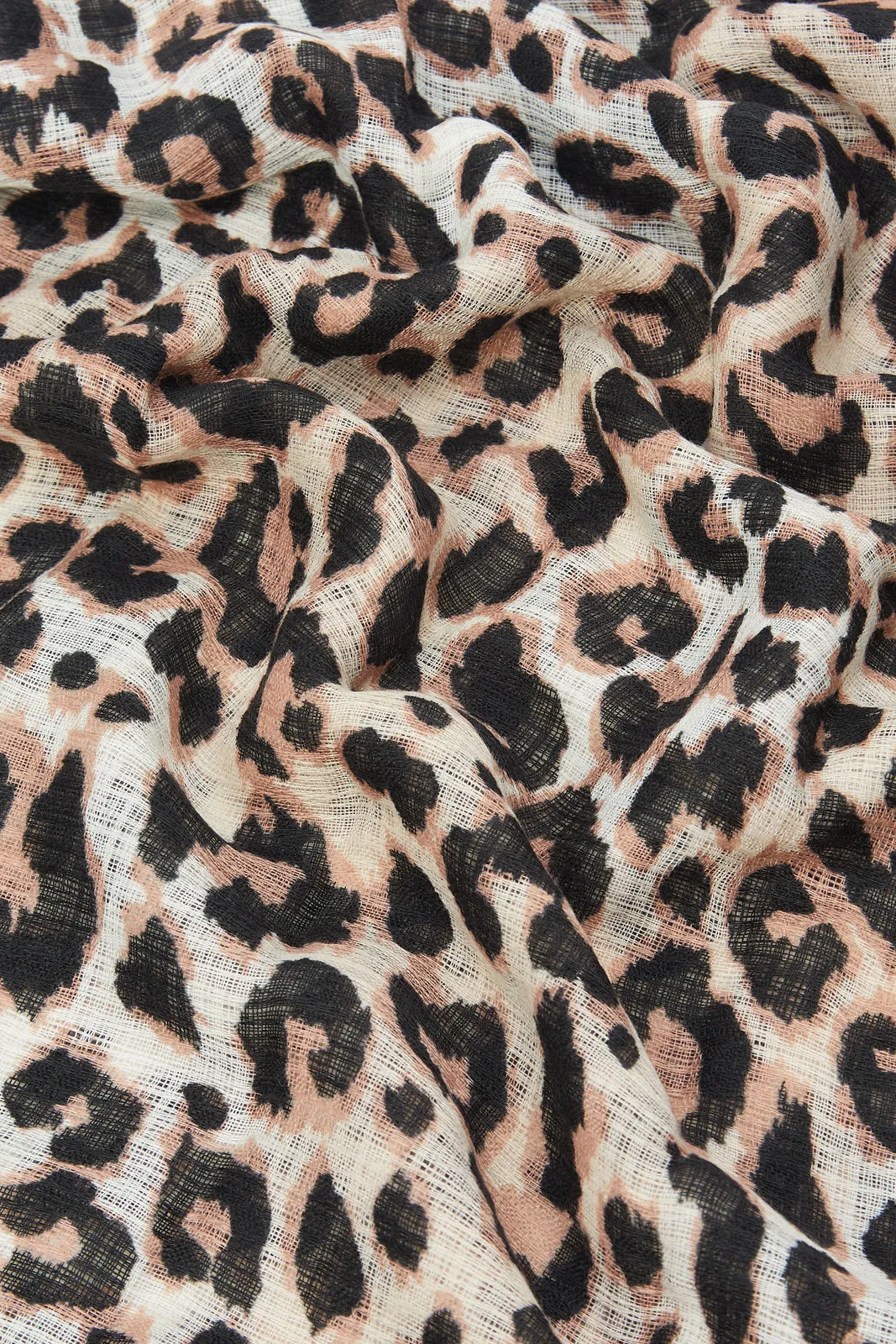 Women Beige Tiger Printed Scarf